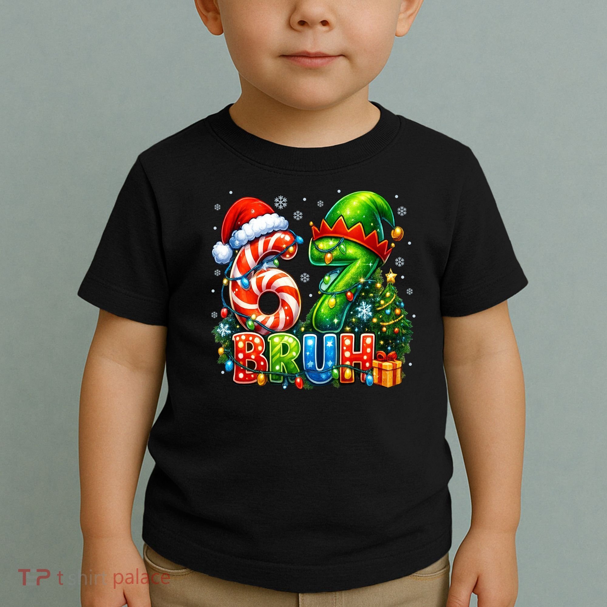 Bruh 67 Six Seven 6-7 Meme Christmas Toddler T-Shirt