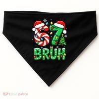Bruh 67 Six Seven 6 7 Meme Christmas USA-Made Doggie Bandana thumb 0