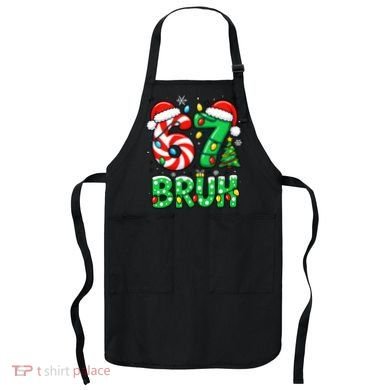 Bruh 67 Six Seven 6 7 Meme Christmas Apron