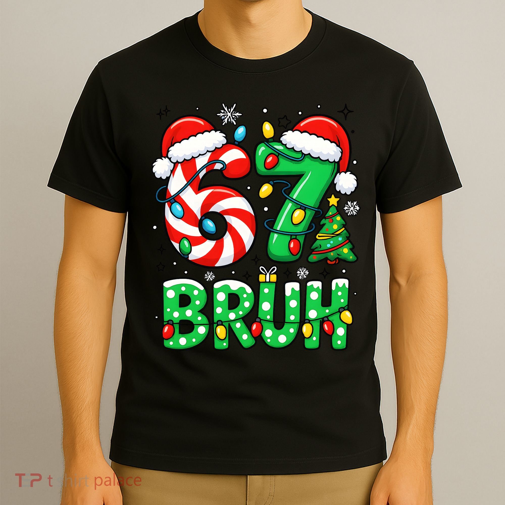 Bruh 67 Six Seven 6 7 Meme Christmas T-Shirt