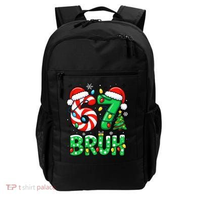 Bruh 67 Six Seven 6 7 Meme Christmas Backpack