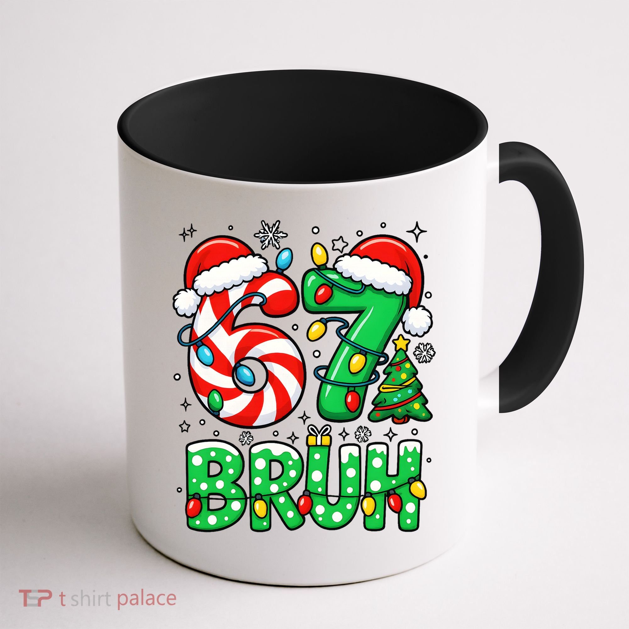 Bruh 67 Six Seven 6 7 Meme Christmas Coffee Mug