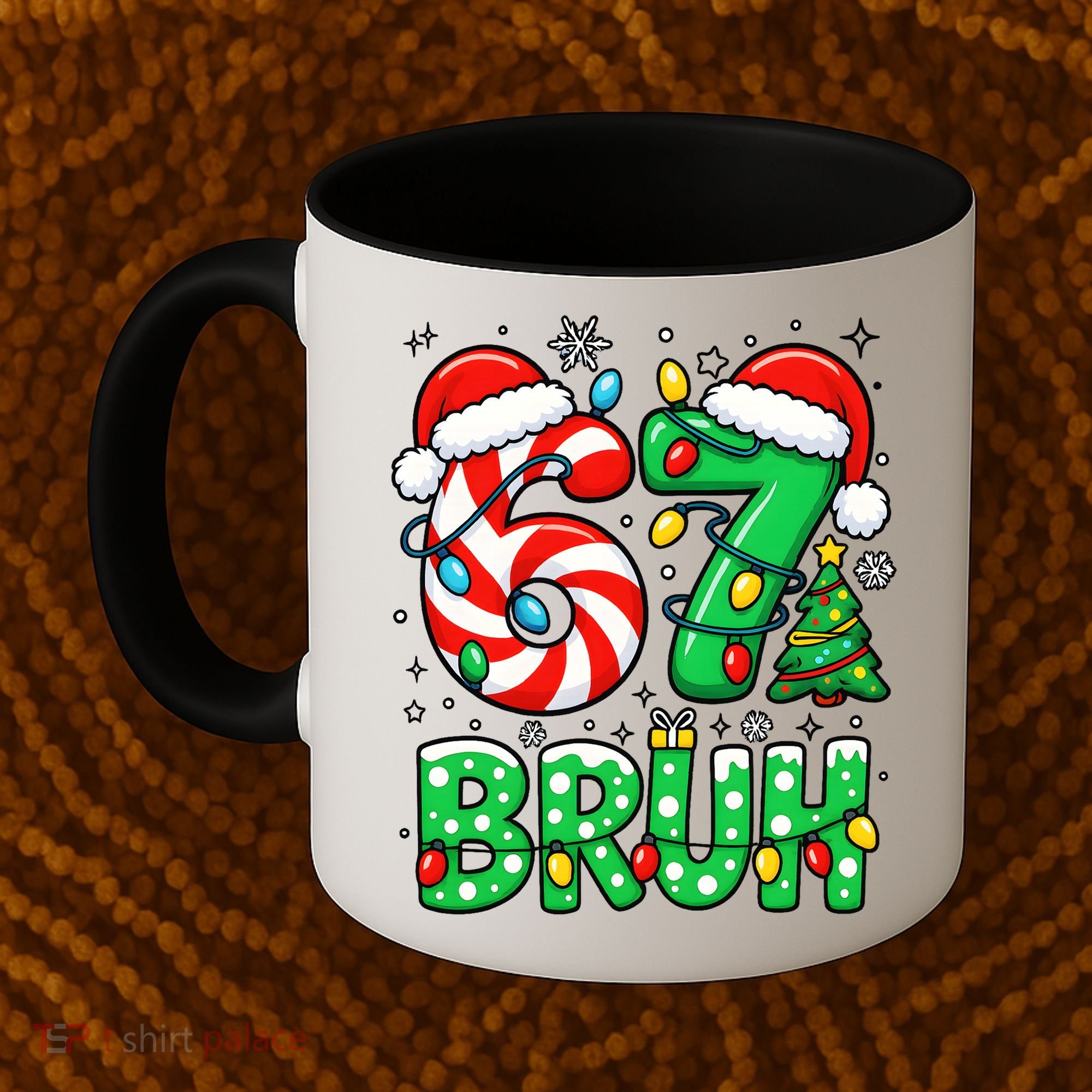 Bruh 67 Six Seven 6 7 Meme Christmas Coffee Mug