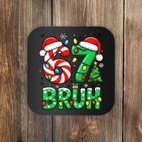 Bruh 67 Six Seven 6 7 Meme Christmas Coaster thumb 0