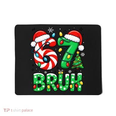 Bruh 67 Six Seven 6 7 Meme Christmas Mousepad