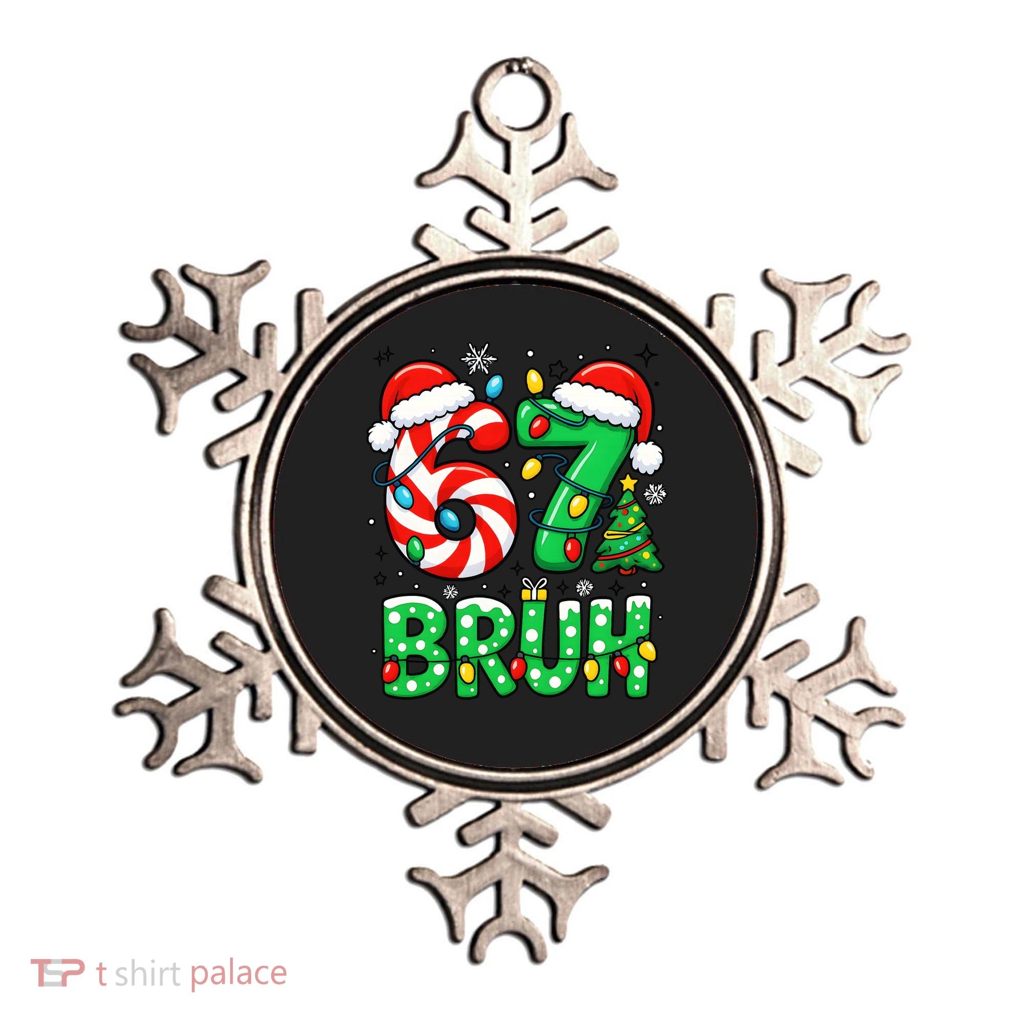 Bruh 67 Six Seven 6 7 Meme Christmas Ornament