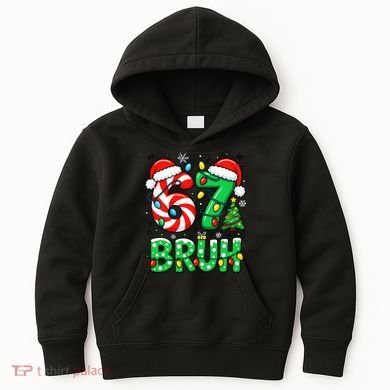 Bruh 67 Six Seven 6 7 Meme Christmas Kids Hoodie