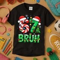Bruh 67 Six Seven 6 7 Meme Christmas Kids T-Shirt thumb 3