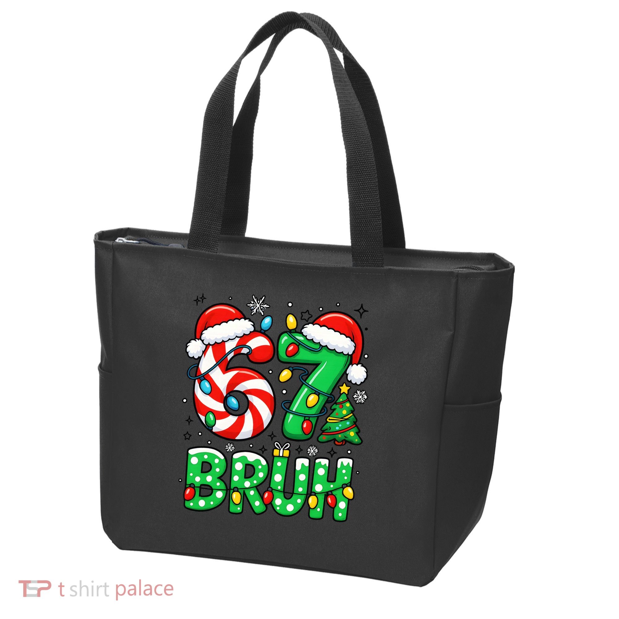 Bruh 67 Six Seven 6 7 Meme Christmas Tote Bag