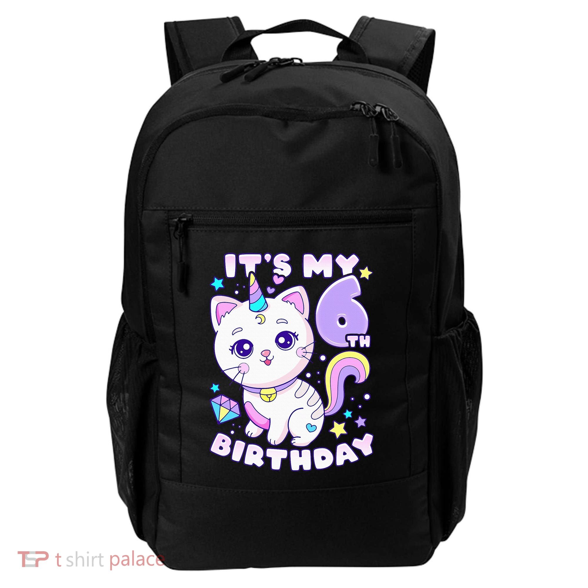 Birthday 6 years old cat unicorn 6th birthday Backpack