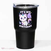 Birthday 6 years old cat unicorn 6th birthday Tumbler thumb 0