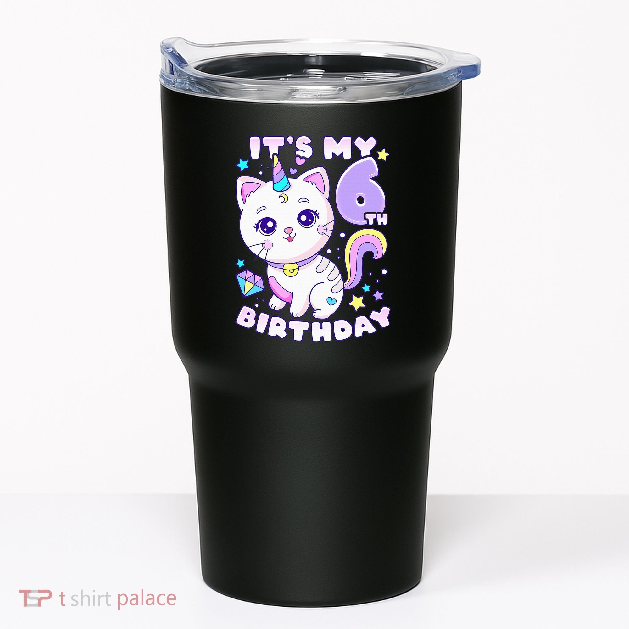 Birthday 6 years old cat unicorn 6th birthday Tumbler