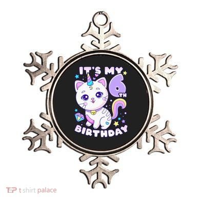 Birthday 6 years old cat unicorn 6th birthday Ornament