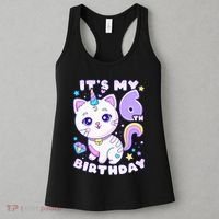 Birthday 6 years old cat unicorn 6th birthday Women's Tank Top thumb 3