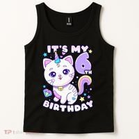 Birthday 6 years old cat unicorn 6th birthday Tank Top thumb 2