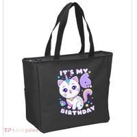 Birthday 6 years old cat unicorn 6th birthday Tote Bag thumb 2