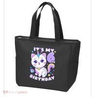 Birthday 6 years old cat unicorn 6th birthday Tote Bag thumb 3