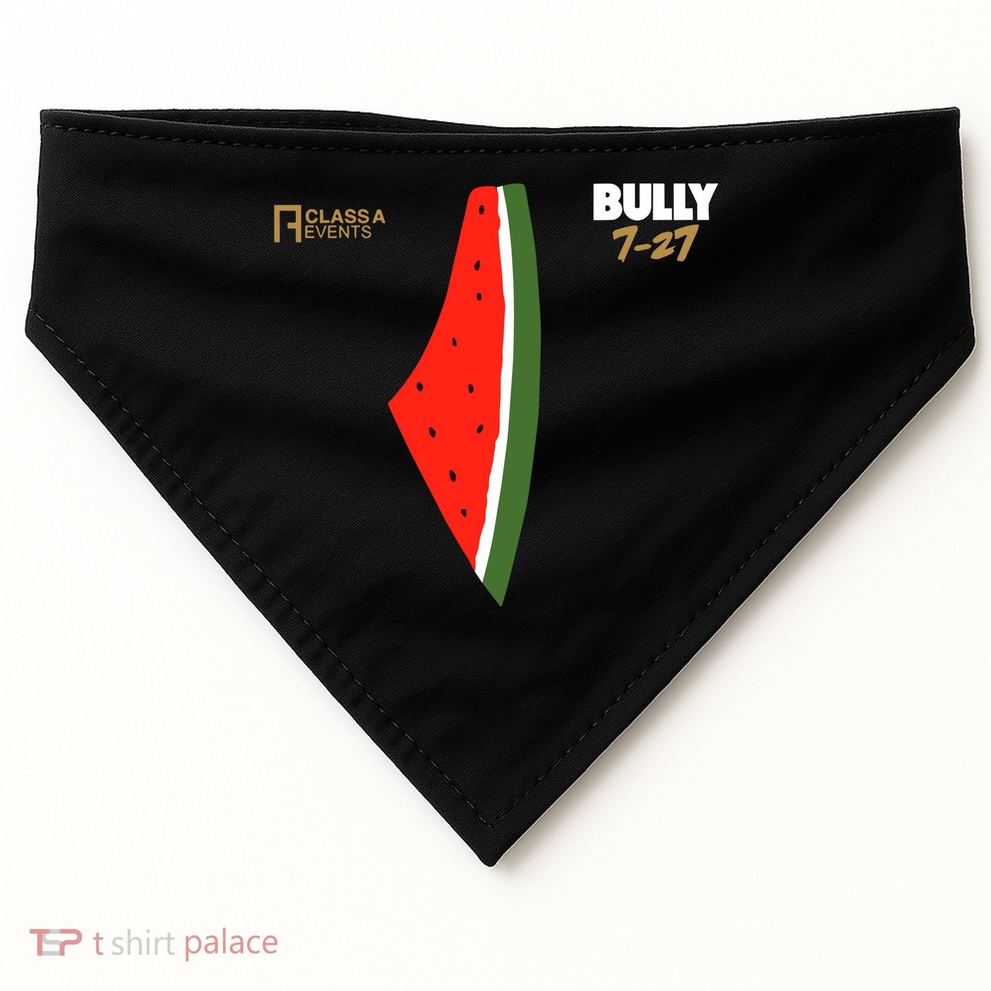 Bully 727 Palestine Watermelon USA-Made Doggie Bandana