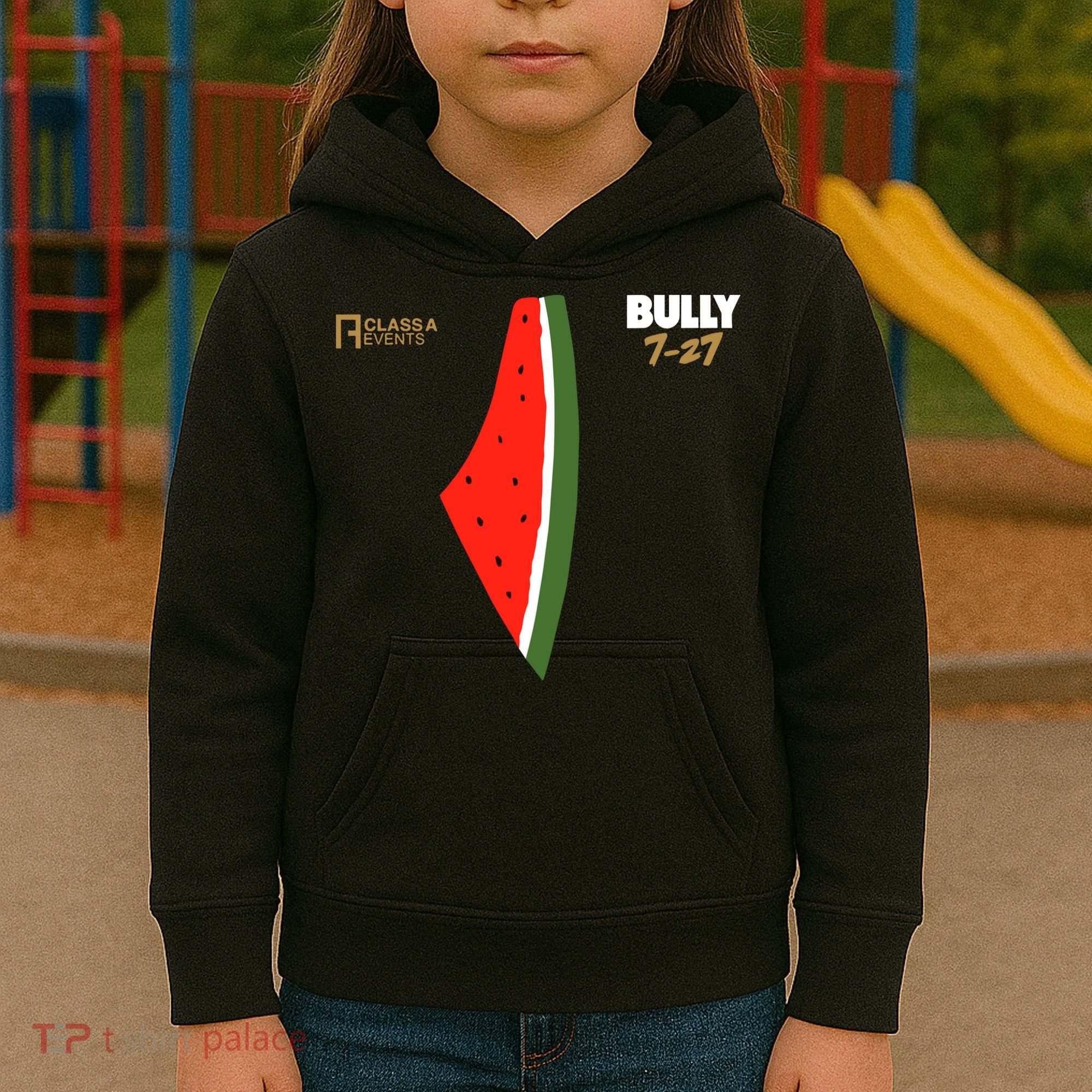 Bully 727 Palestine Watermelon Kids Hoodie
