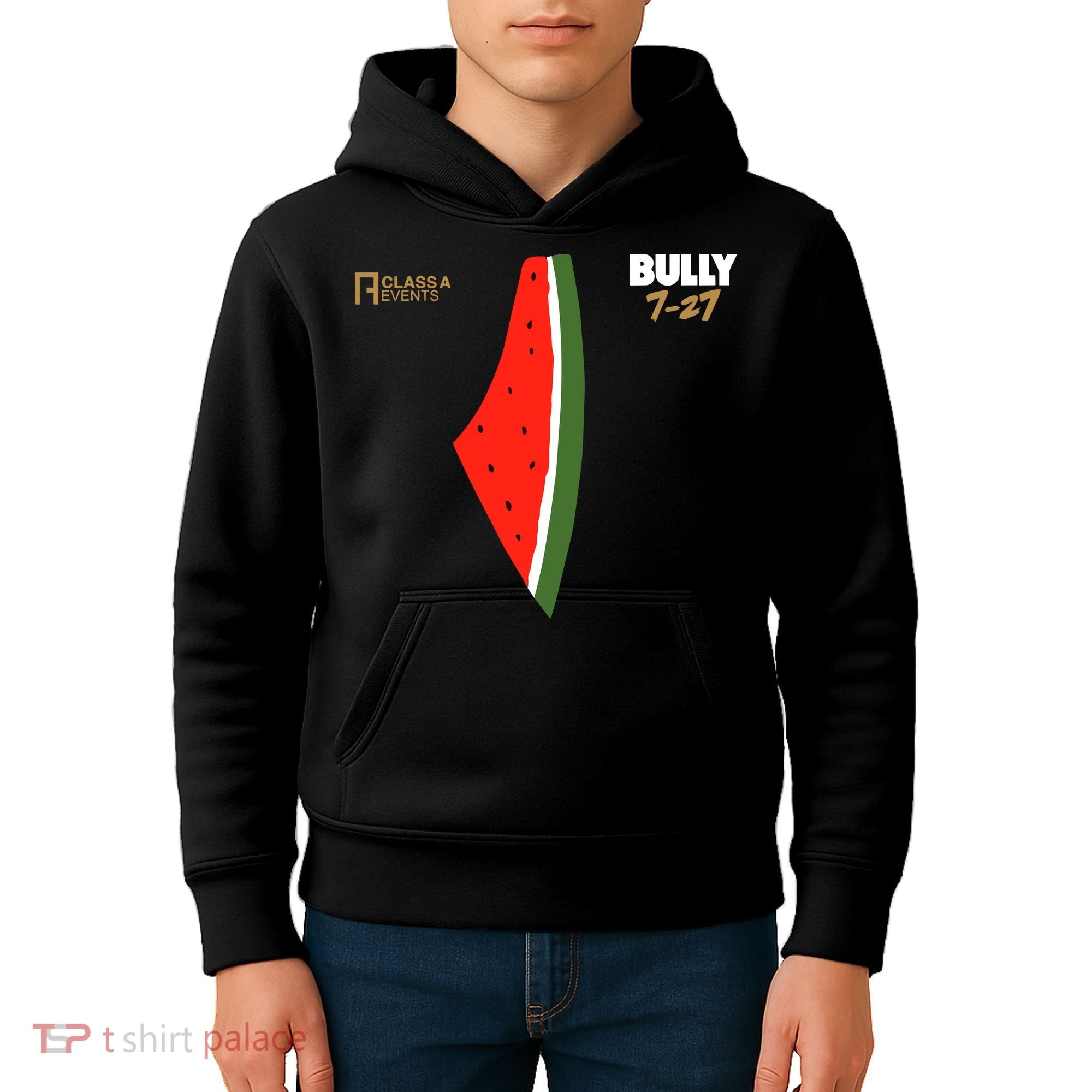 Bully 727 Palestine Watermelon Kids Hoodie