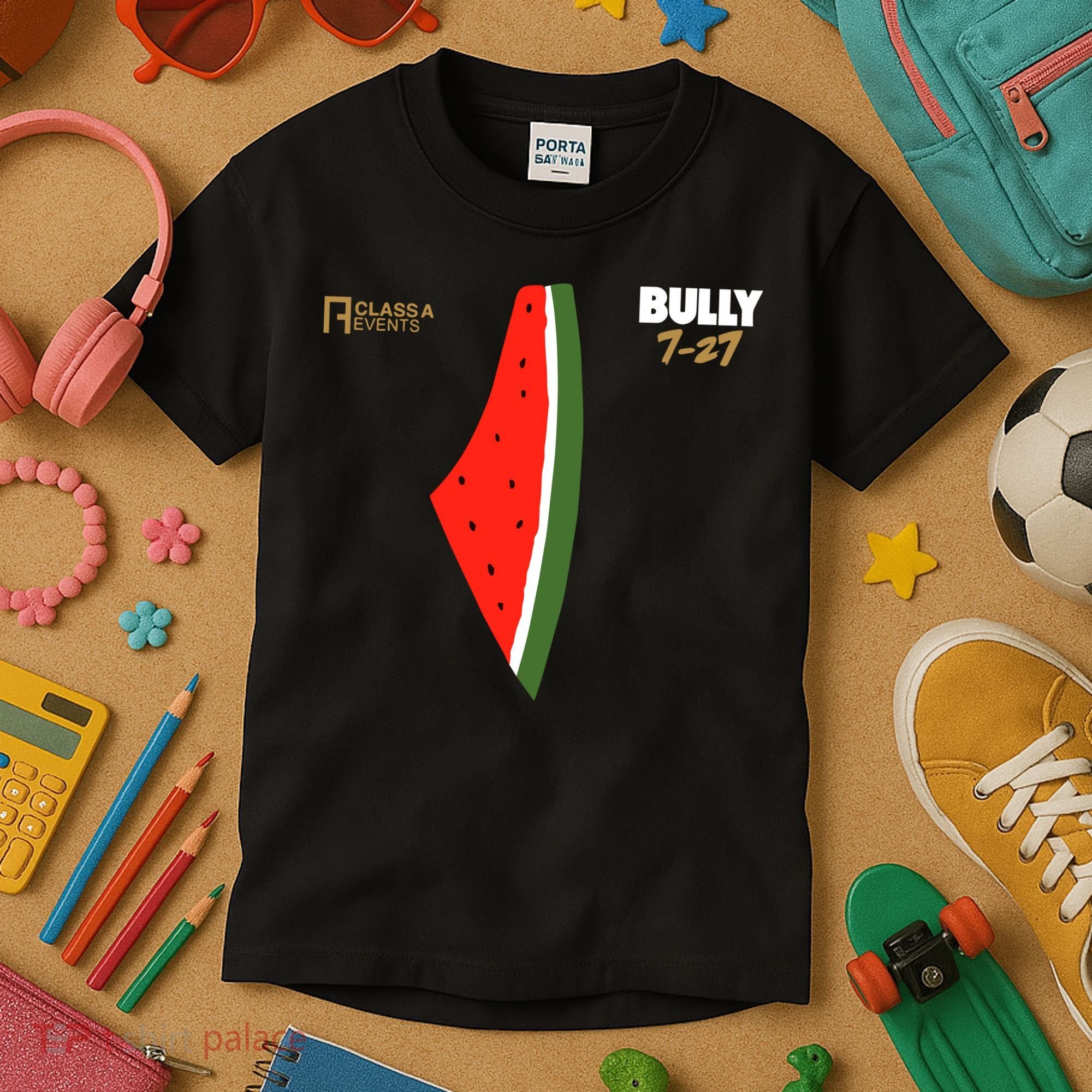 Bully 727 Palestine Watermelon Kids T-Shirt
