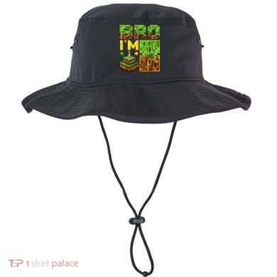 Boy 8th Birthday Boy Bro I’M 8 Year Old Gamer Pixel Bucket Hat