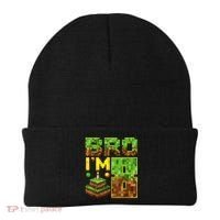 Boy 8th Birthday Boy Bro I’M 8 Year Old Gamer Pixel Beanie thumb 0