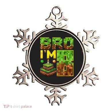 Boy 8th Birthday Boy Bro I’M 8 Year Old Gamer Pixel Ornament
