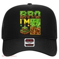 Boy 8th Birthday Boy Bro I’M 8 Year Old Gamer Pixel Hat thumb 0