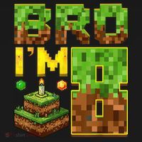 Boy 8th Birthday Boy Bro I’M 8 Year Old Gamer Pixel Visor thumb 3