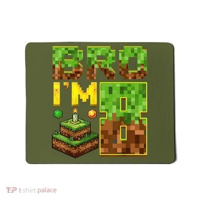 Boy 8th Birthday Boy Bro I’M 8 Year Old Gamer Pixel Mousepad