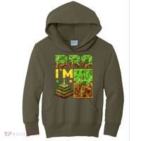 Boy 8th Birthday Boy Bro I’M 8 Year Old Gamer Pixel Kids Hoodie thumb 0