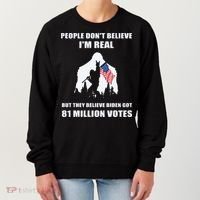 Bigfoot 81 Million Votes Anti Biden Women's Sweatshirt thumb 0