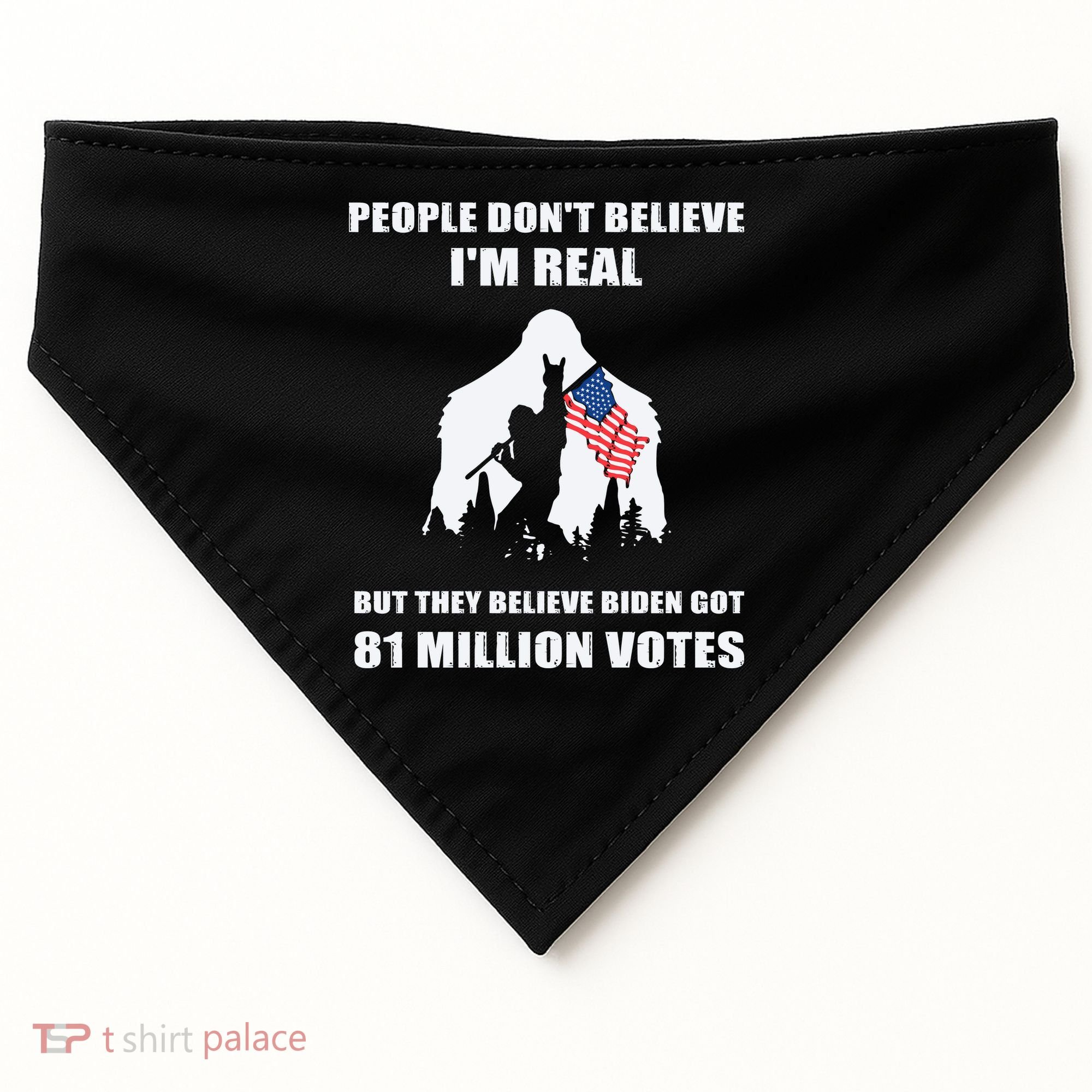Bigfoot 81 Million Votes Anti Biden USA-Made Doggie Bandana