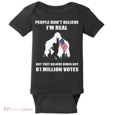 Bigfoot 81 Million Votes Anti Biden Baby Bodysuit