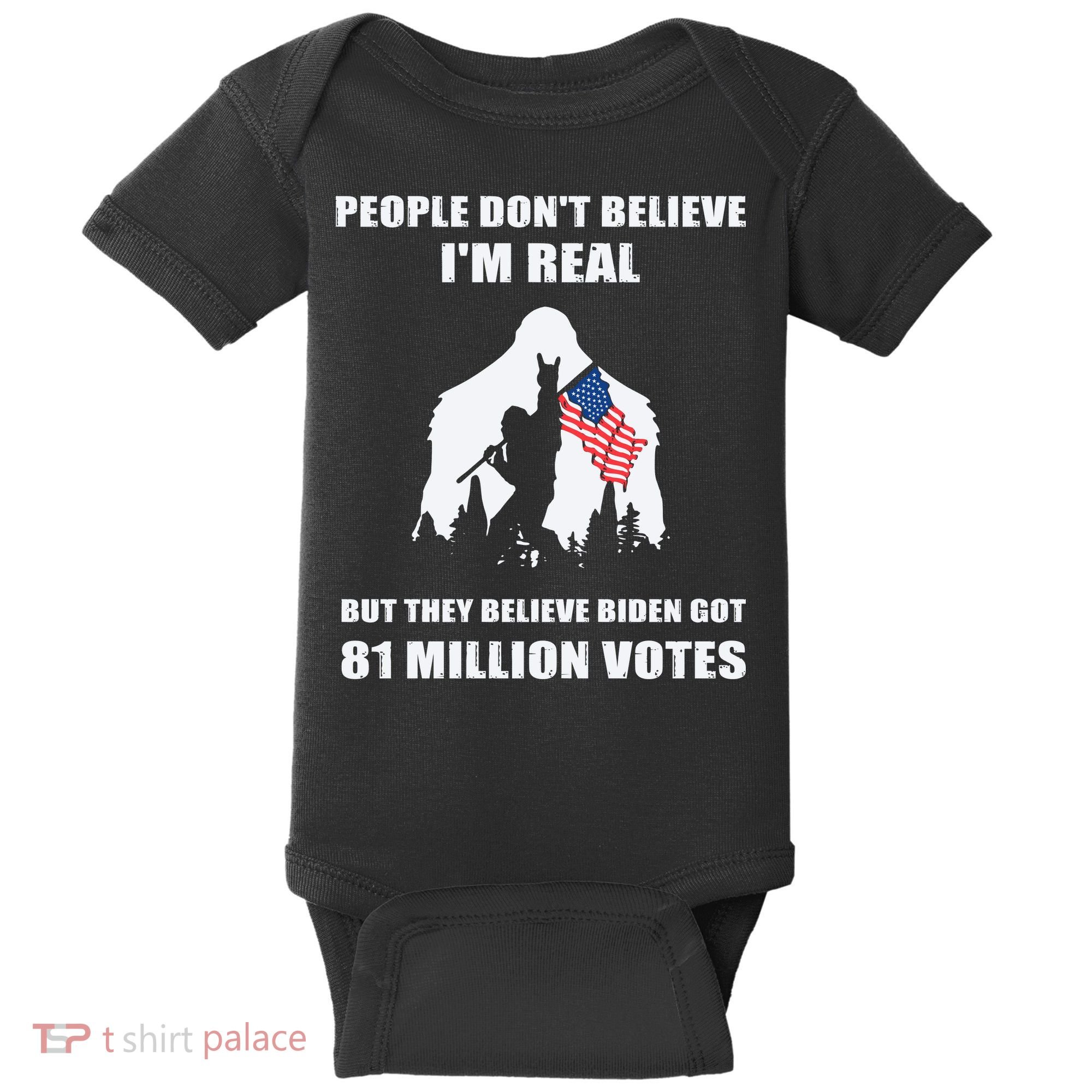 Bigfoot 81 Million Votes Anti Biden Baby Bodysuit