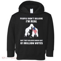 Bigfoot 81 Million Votes Anti Biden Toddler Hoodie thumb 0