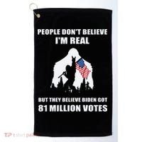 Bigfoot 81 Million Votes Anti Biden Golf Towel thumb 0