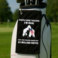 Bigfoot 81 Million Votes Anti Biden Golf Towel thumb 2