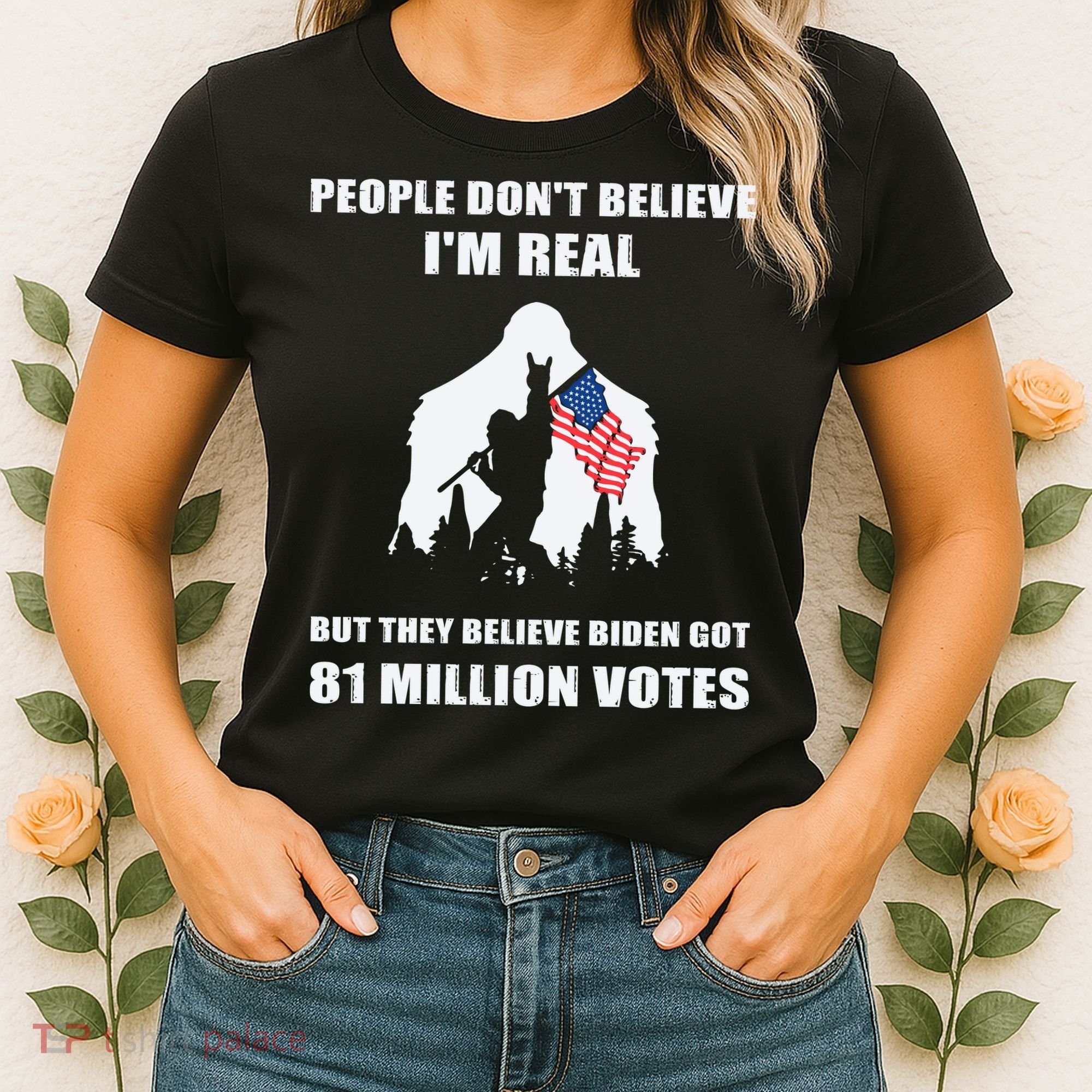 Bigfoot 81 Million Votes Anti Biden Women's T-Shirt