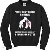 Bigfoot 81 Million Votes Anti Biden Kids Sweatshirt thumb 0