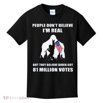 Bigfoot 81 Million Votes Anti Biden Kids T-Shirt