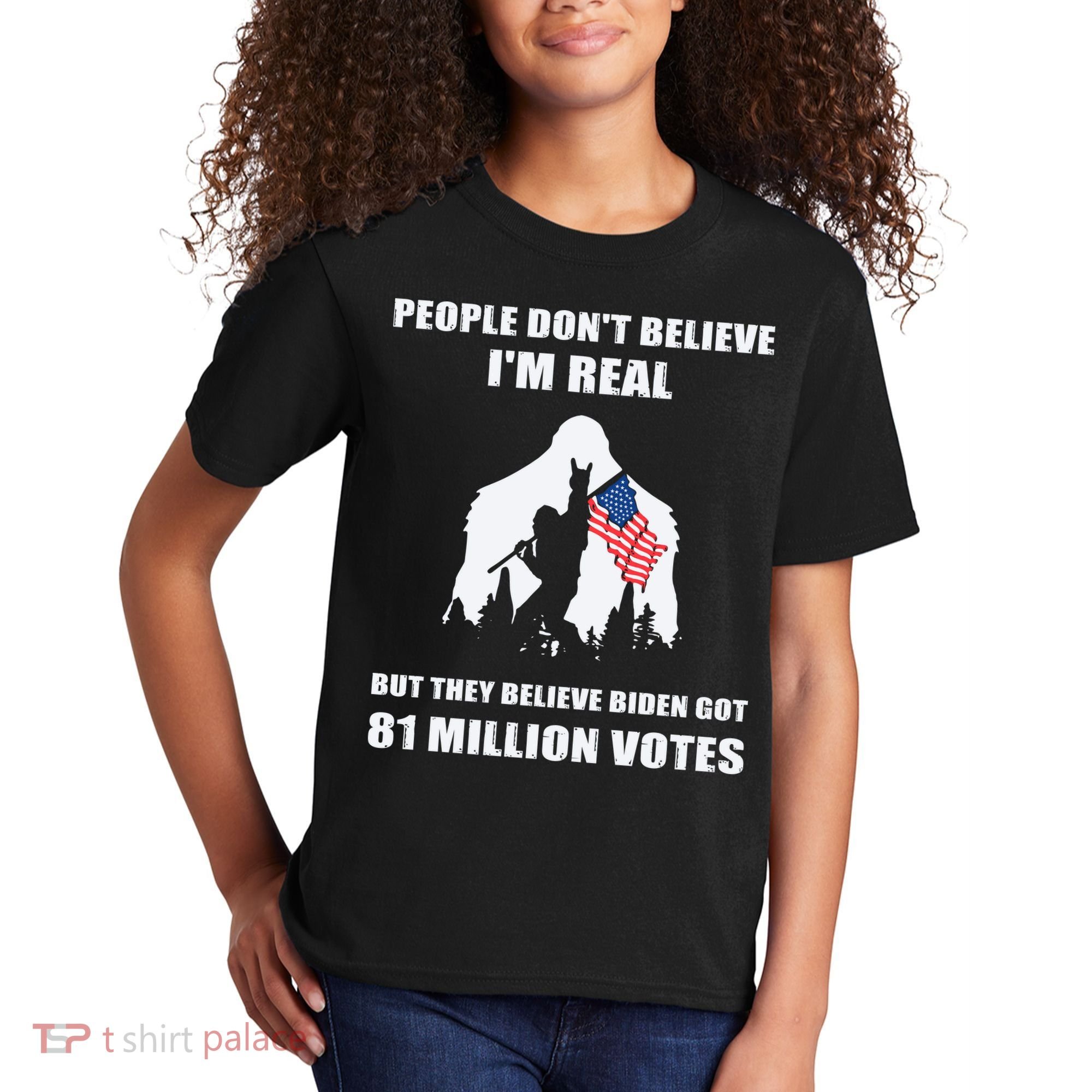 Bigfoot 81 Million Votes Anti Biden Kids T-Shirt