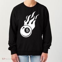 Billiard 8ball Pool Billiard Flame Billiard Ball Flame Funny Gift Women's Sweatshirt thumb 0
