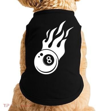 Billiard 8ball Pool Billiard Flame Billiard Ball Flame Funny Gift Doggie Tank