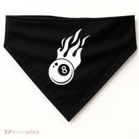 Billiard 8ball Pool Billiard Flame Billiard Ball Flame Funny Gift USA-Made Doggie Bandana thumb 0