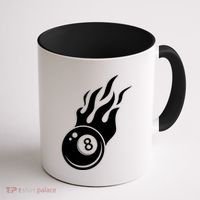 Billiard 8ball Pool Billiard Flame Billiard Ball Flame Funny Gift Coffee Mug thumb 1