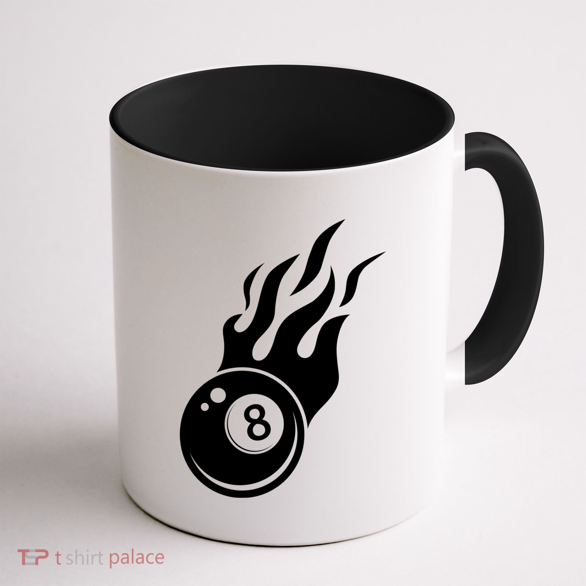 Billiard 8ball Pool Billiard Flame Billiard Ball Flame Funny Gift Coffee Mug