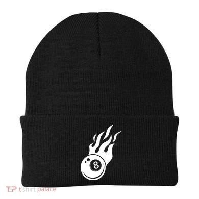 Billiard 8ball Pool Billiard Flame Billiard Ball Flame Funny Gift Beanie