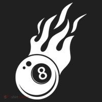 Billiard 8ball Pool Billiard Flame Billiard Ball Flame Funny Gift Beanie thumb 2